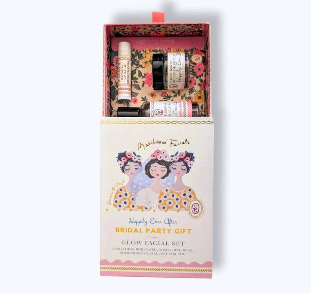 NEW STANNIE & LLOYD matchbox facial kits in bridal party gift set